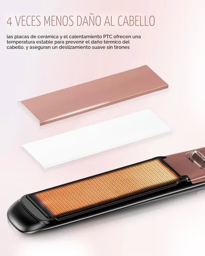 Miniatura 6 de DORISILK Plancha de pelo profesional de alta temperatura de 500 grados, plancha plana de cerámica de calentamiento rápido de 30 segundos, alisador