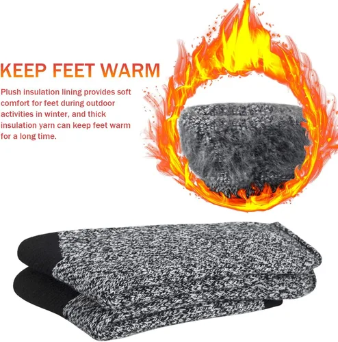 Miniatura 3 de 2-4 Pairs Thermal Socks for Men Thick Insulated Heated Socks Winter Warm Socks for Cold Weather