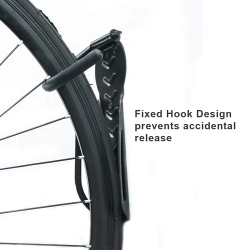 Miniatura 2 de Wallmaster Estante de almacenamiento para bicicletas para garaje, colgador de bicicletas de montaje en pared, paquete de 2 ganchos verticales