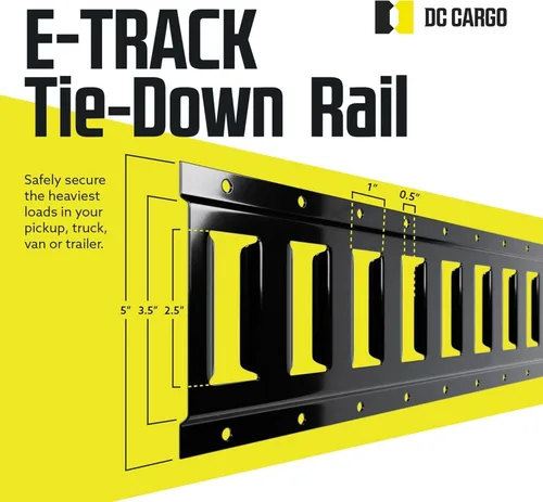 Miniatura 6 de Kit de amarre E-Track! 4 rieles horizontales de 4 pies con recubrimiento en polvo, 8 tapas de extremo, 8 amarres de cuerda, 8 anillos tóricos