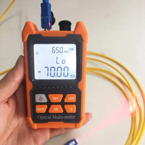 Miniatura 3 de Probador de cable de fibra óptica Medidor de potencia de fibra óptica portátil FC/SC/ST Interfaz universal Funciones OPM, VFL y RJ45 integradas