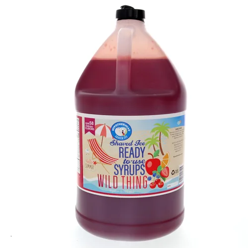 Miniatura 37 de Hypothermias Wild Cherry - Jarabe de sabores de cono de nieve hawaiano listo para usar (128 onzas líquidas), hielo afeitado, 100% azúcar de caña pura