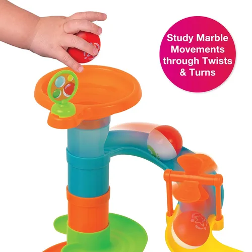 Miniatura 4 de Edushape Bounce A Marble Racetracks, juego de 30 piezas (809801)