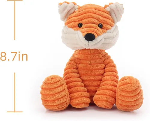 Miniatura 6 de Apricot Lamb Juguetes de peluche de zorro de pana suave, perfecto para niños (zorro de pana, 7.9 pulgadas)
