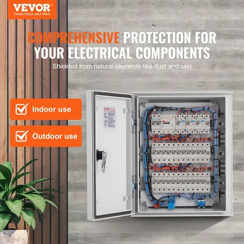 Miniatura 2 de VEVOR Caja de Conexiones Eléctricas, 12' ×10' ×6', Caja de Conexiones de Fibra de Vidrio, IP66 Impermeable y a Prueba de Polvo, Caja Eléctrica