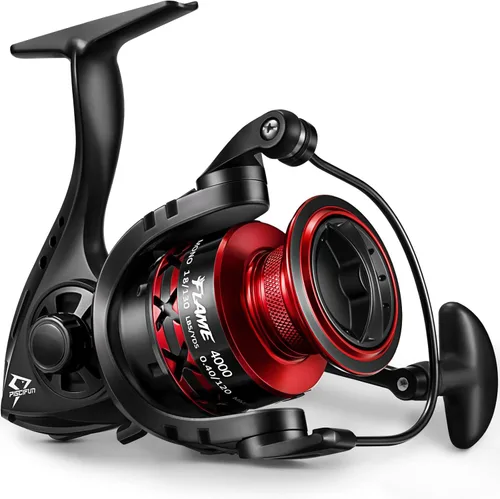 Carretes giratorios Piscifun Flame, carretes ligeros ultrasuaves con 9+1BB para pesca, arrastre máximo de 19.8LBs, serie 2000, 3000, 4000, 5000, Rojo