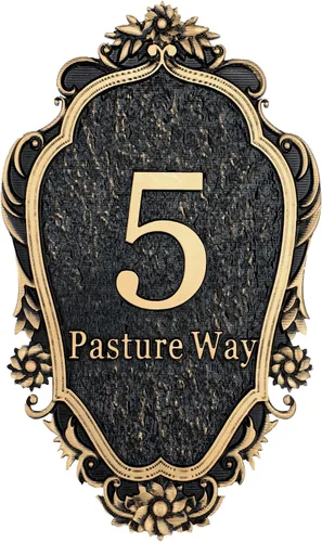 Miniatura 25 de Letrero personalizado con número de dirección del hogar, placa personalizada para buzón, puerta de casa, puerta, habitación, placa acrílica