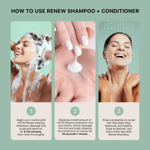 Miniatura 4 de ACTIIV Renew Travel Duo (unisex) Apoya la salud del cuero cabelludo y la apariencia de un cabello más completo, de aspecto más saludable, hidrata