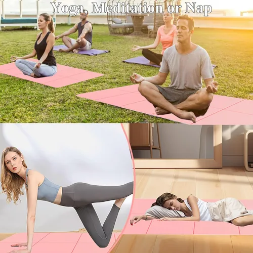 Miniatura 7 de Yoga Mat for Travel, Non-Slip Yoga Mat, Exercise Mat 1/4" Thick Yoga Mat Foldable, Perfect for Pilates, Outdoor & Travel, TPE Anti-Slip Yoga Mat