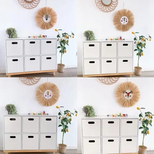 Miniatura 2 de Tapiz para colgar en la pared con cabeza de animal, tejido a mano para colgar en la pared, decoración de pared de dibujos animados, león, tigre, H