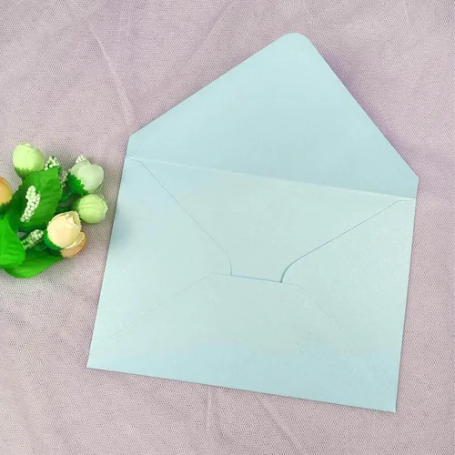 25 sobres A7 mate azul bebé, 5.35 x 7.7 pulgadas, perfectos para tarjetas de invitación de boda de 5 x 7, invitación de felicitación de cumpleaños,