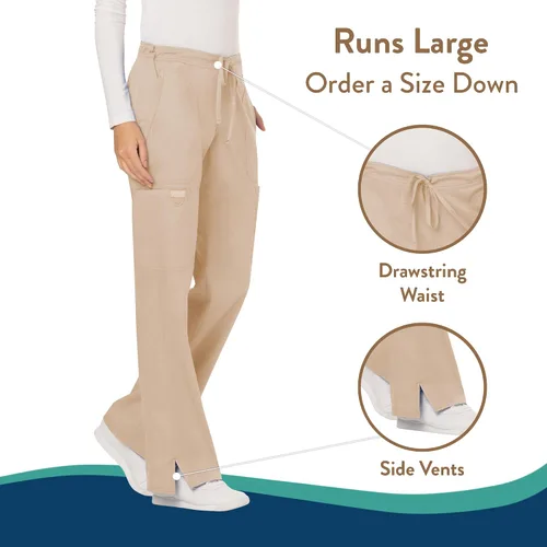 Miniatura 3 de Cherokee - Pantalones quirúrgicos elásticos Workwear Revolution WW120 para mujer, suaves y con cordón ajustable
