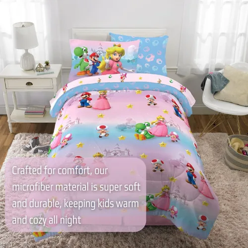 Miniatura 123 de Franco - Juego de edredón y sábanas supersuaves con funda, para niños, 7 piezas, tamaño matrimonial, Five Nights At Freddy's Cinco noches en Freddy's