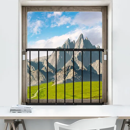 WAOWAO Protectores de seguridad de ventana negros para niños, niños y niños pequeños, a prueba de mascotas, extra ancha, color blanco, protección de