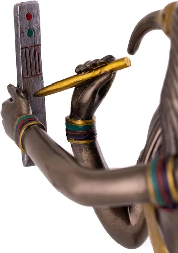 Miniatura 6 de Top Collection Thoth Statue – Escultura del dios del conocimiento y la sabiduría del antiguo Egipto en bronce fundido en frío de primera calidad