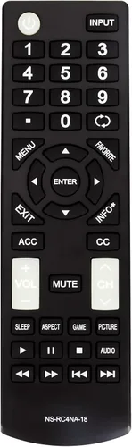 Universal NS-RC4NA-18 NSRC4NA18 - Remoto de repuesto compatible con todos los televisores Insignia NS-55D510NA19 NS-22D510NA19 NS-40D510NA19