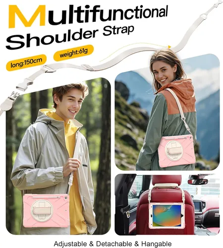 Miniatura 7 de BRAECN Funda para iPad de 9ª/8ª/7ª Generación, Funda Resistente a Prueba de Golpes con Protector de Pantalla, Soporte para Lápiz, Soporte para Tapa