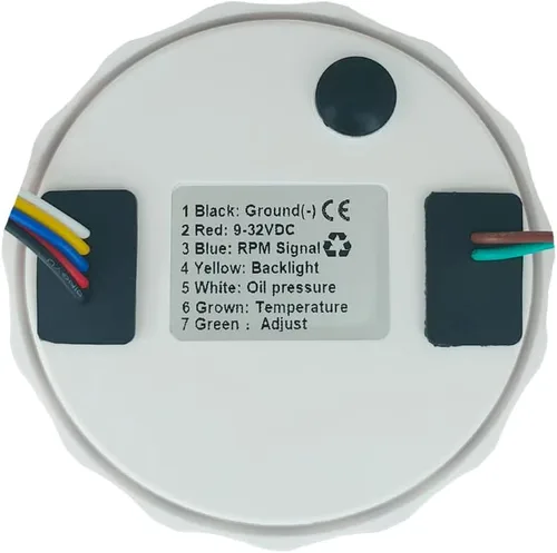 ELING Universal 3.346 in 3in1 Medidor multifunción tacómetro diesel 6000RPM medidor con temperatura del agua presión de aceite 12V 24V 8 colores