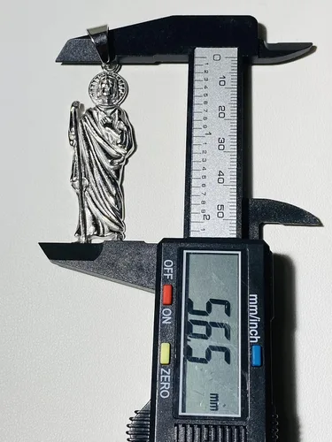 Miniatura 2 de San Judas - Colgante de plata para hombre y mujer, cadena de cuerda de acero inoxidable real de 0.118 in, joyería Mans, colgante de joyería