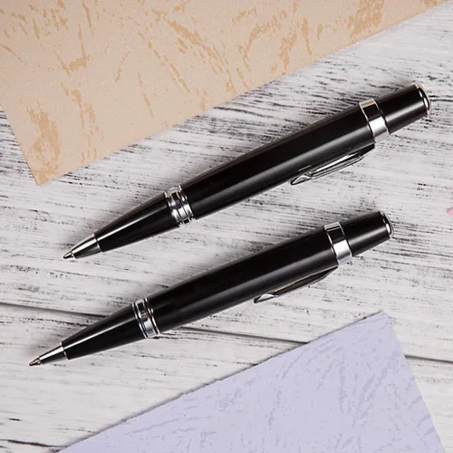 Miniatura 3 de Mini bolígrafo de metal para escritura suave, 0.039 in, tinta negra, bolígrafo de firma para hombres, mujeres, escuela, oficina, negocios