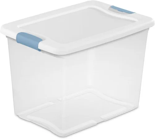 Miniatura 28 de Sterilite - Paquete de 12 contenedores apilables con pestillo, contenedores de almacenamiento bajo la cama con tapas, plástico transparente, 15