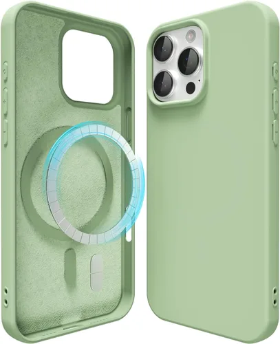 Miniatura 75 de oakxco Funda de silicona para iPhone 12 Pro Max, magnética, compatible con carga inalámbrica Magsafe, cubierta protectora de goma suave y delgada