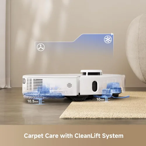 Miniatura 6 de Mova Aspirador robot P50 Ultra con trapeador flexible, potencia de succión de 19,000 Pa con cepillo antienredos, limpieza de esquinas y bordes