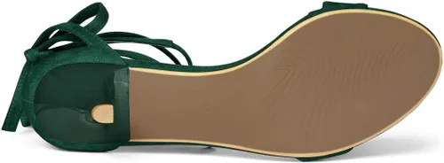 Miniatura 5 de Allegra K Sandalias con cordones de tacón de gatito para mujer
