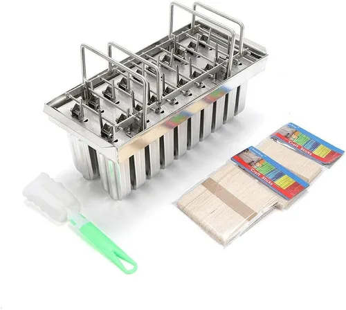 Miniatura 8 de 6 moldes de acero inoxidable para helados, moldes de paletas de acero inoxidable, moldes comerciales para helados, moldes para paletas de hielo