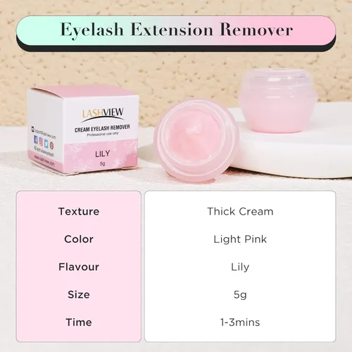 Miniatura 5 de LASHVIEW Crema removedor de extensiones de pestañas, sabor especial a LILIY, removedor de extensiones de pestañas, crema profesional para salón