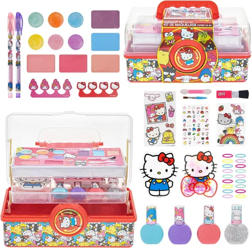 Miniatura 10 de Set de cosméticos Barbie para niñas, incluye maquillaje de uñas, labios, ojos y mejillas, juego de belleza seguro y no tóxico de Townley Girl