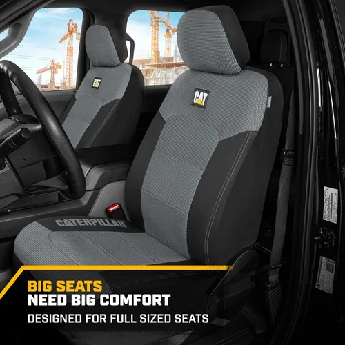 Miniatura 3 de Fundas de asiento para coches, camiones y SUV Cat MeshFlex – Fundas de asiento grises para asientos delanteros, protectores de asiento de camión