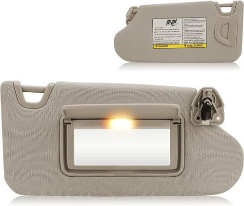Miniatura 11 de Visera solar con luz de tocador para Nissan Altima 2013-2018 sin techo solar, repuesto para parasol gris del lado derecho del pasajero 96400-3TA2A
