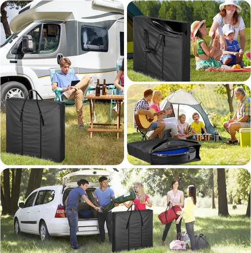 Miniatura 7 de Bolsa de almacenamiento de mesa plegable de 6 pies, bolsa de transporte portátil impermeable 600D para mesas plegables de pícnic/campamento/fiesta