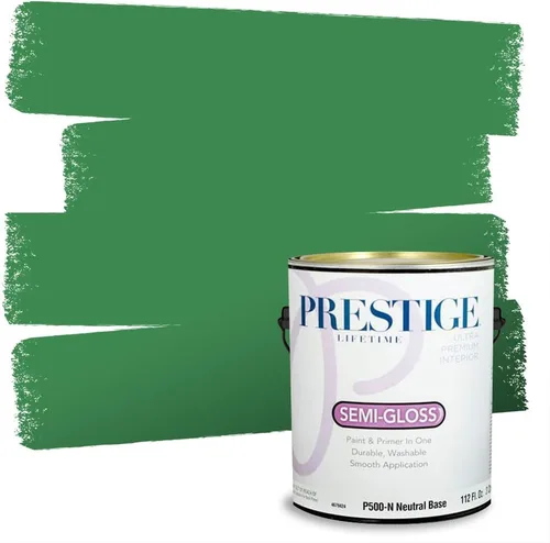 Miniatura 213 de PRESTIGE Pintura exterior e imprimación en uno, aloe, plano, 1 galón