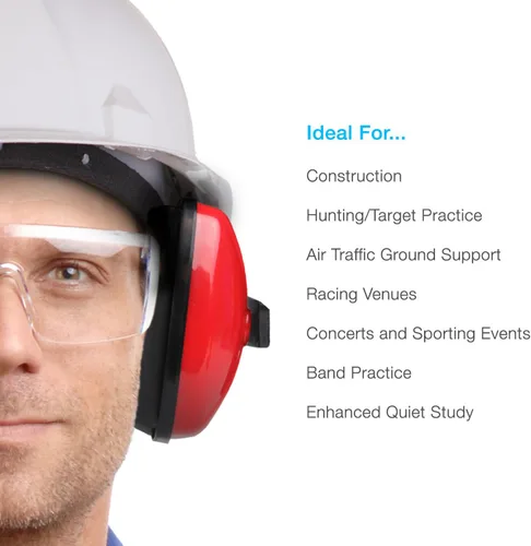 Miniatura 6 de Cyber Acoustics Professional Safety Lightweight Ear Muffs for Hearing Protection and Noise Reduction