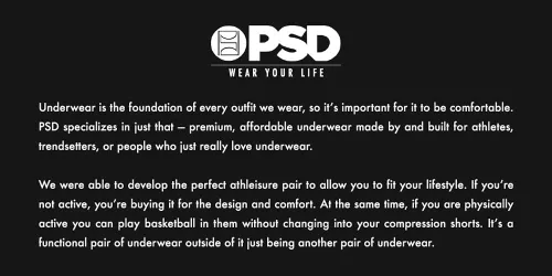 Miniatura 6 de PSD - Ropa interior elástica para hombre tipo bóxer con banda ancha elástica paquete