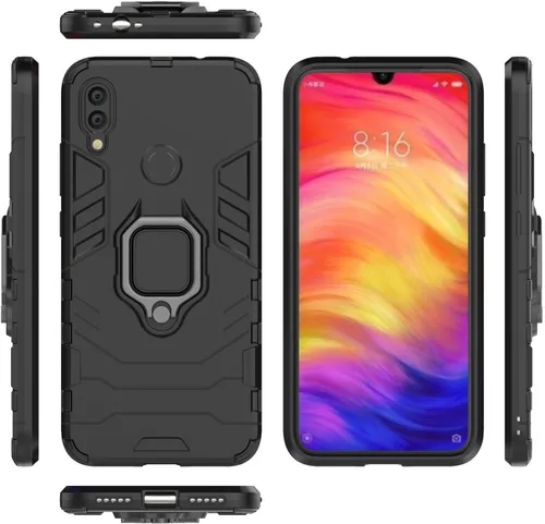Miniatura 4 de LuluMain - Funda compatible con Xiaomi Redmi Note 7, Redmi Note7 Pro, soporte de agarre de anillo de metal a prueba de golpes