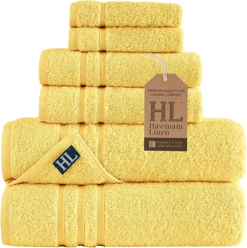 Miniatura 55 de Juego de 6 toallas de baño negras para baño, algodón turco original, suave, absorbente y de primera calidad, 2 toallas de baño, 2 manos y 2 toallas