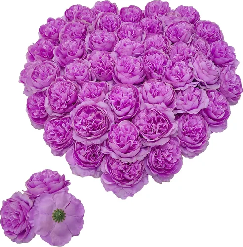 Miniatura 11 de 40 piezas 8.4 cm de cabezas de flores falsas para manualidades, cabezas de rosas artificiales color naranja quemado, cabezas de rosas de seda a