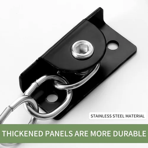 Miniatura 4 de SooGree Cerradura de cadena de ventana de acero inoxidable, restrictor de puerta de guardia, cerradura de cadena de seguridad para ventanas planas