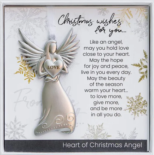 Hermoso ángel de amor con deseos navideños para familiares y amigos