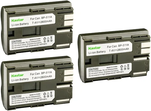 Miniatura 4 de Kastar Paquete de 1 batería de repuesto BP-511 para Canon BP-508 BP-511 BP-511A BP-512 BP-512A BP-514 BP-522 BP-535, cargador Canon CB-5L CG-580
