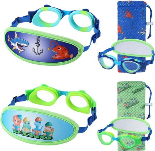 Miniatura 16 de Gafas de natación para niños de 2 a 6 años, gafas para niños sin jalar el cabello, gafas para niños con banda para la cabeza acolchada 1pk Kids