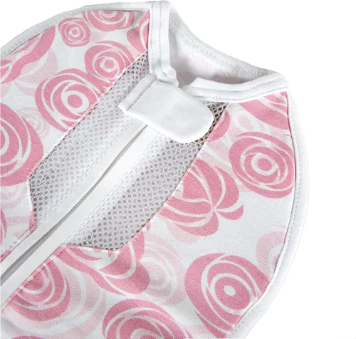 Miniatura 3 de Woombie Baby Air Nursery Swaddling Mantas para bebés Rosas rosa/blancas