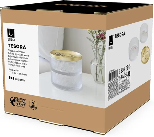 Miniatura 25 de Umbra Tesora - Joyero de dos niveles con tapa extraíble, organizador de joyas