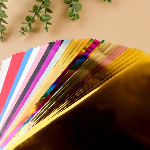 Briartw Papel de Aluminio Termoadhesivo 20x29cm Paquete de 50 Hojas Papel Reactivo para Sellado en Caliente por Impresora Láser y Laminadora para