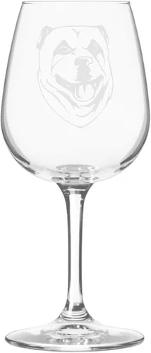 Miniatura 280 de Copa de vino de 12.75 onzas con diseño de perro grabado