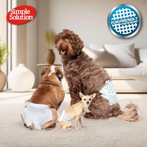 Miniatura 3 de Simple Solution Envolturas desechables para macho, bandas absorbentes a prueba de fugas para el vientre para perros, ayuda para la incontinencia