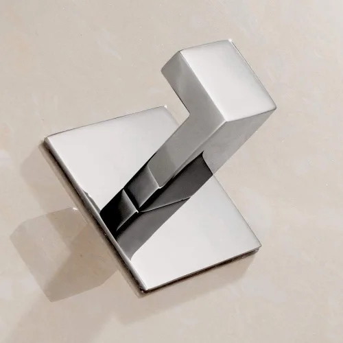 Miniatura 7 de Gancho de toalla de baño de acero inoxidable autoadhesivo para bata de baño, sin necesidad de tornillos y acabado cromado